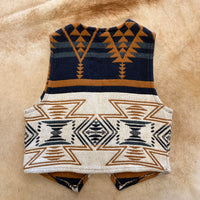 Vintage 1980s Truly Western Wear Southwestern Concho Vest Size M
