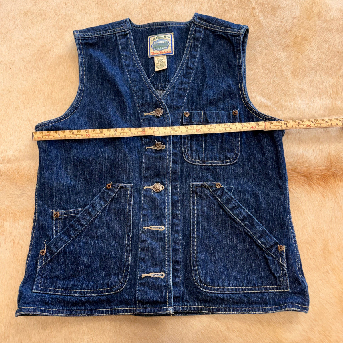 Vintage 1990s St. John's Bay Denim Vest Size S