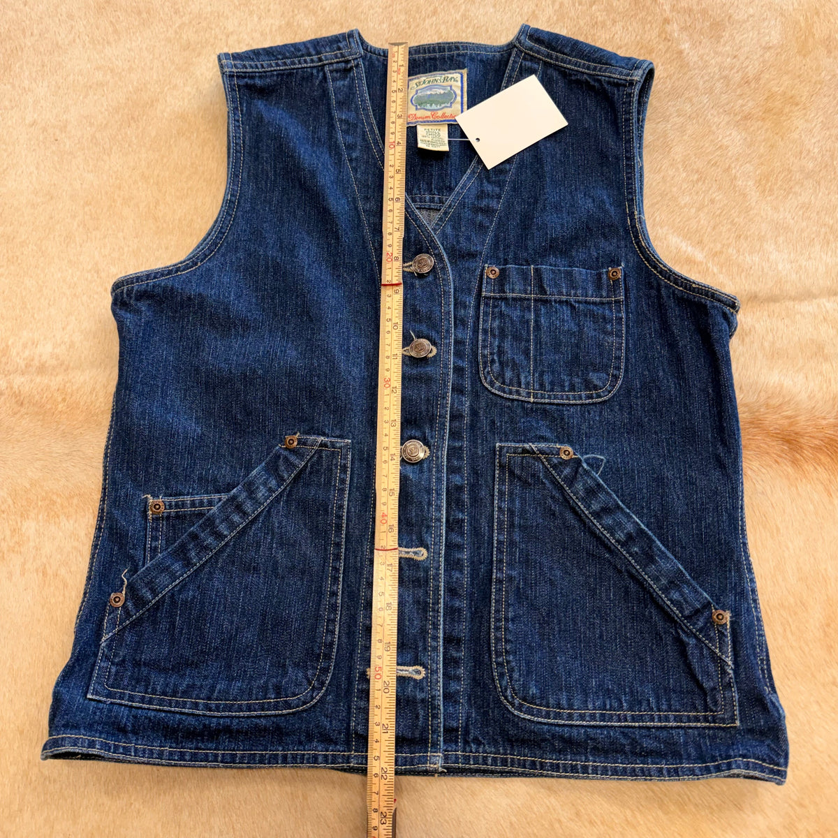 Vintage 1990s St. John's Bay Denim Vest Size S