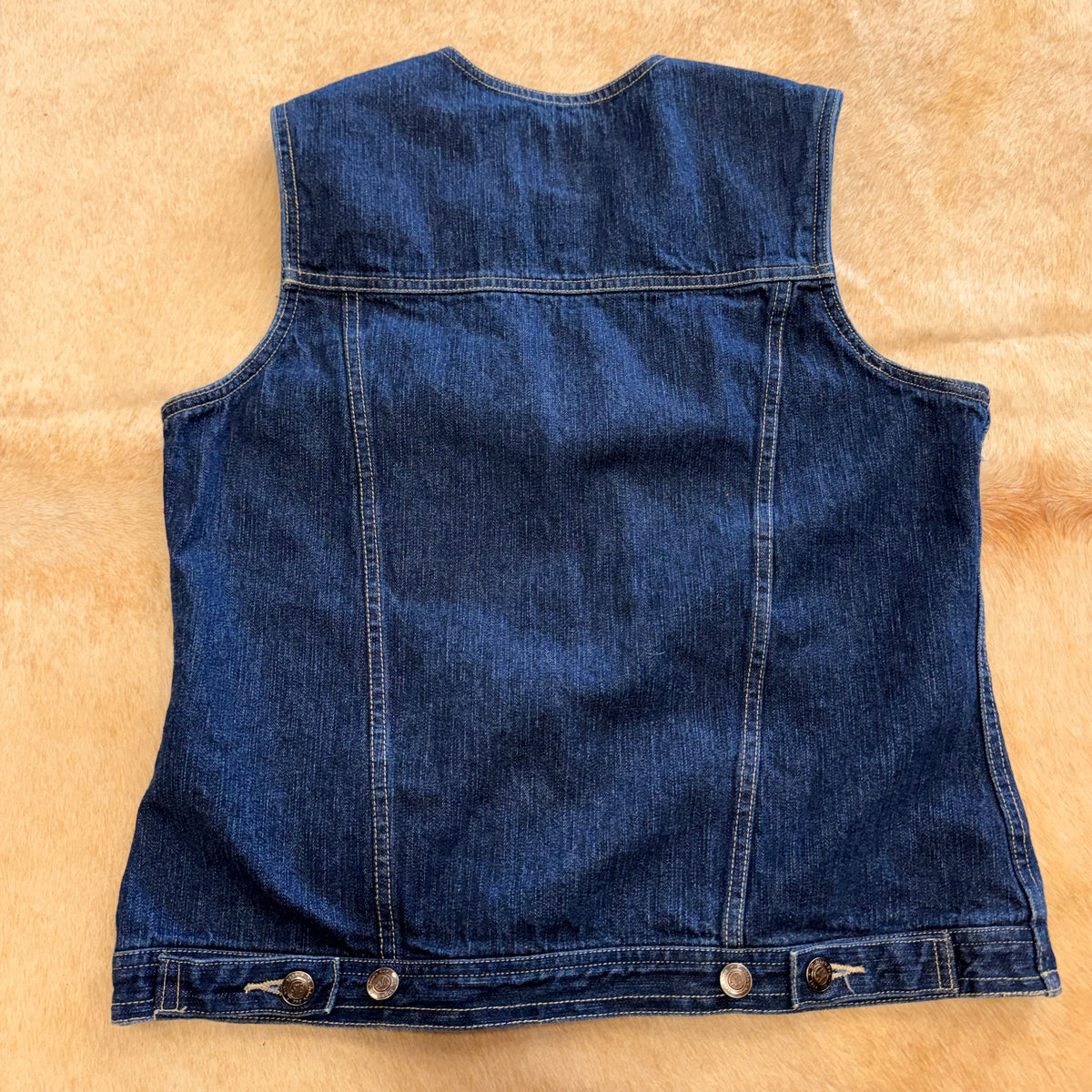 Vintage 1990s St. John's Bay Denim Vest Size S