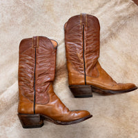 Vintage 1970s Sanders Tan Cowboy Boots Size 7.5B