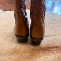 Vintage 1970s Sanders Tan Cowboy Boots Size 7.5B