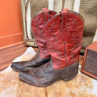 Red And Brown Tony Lama Cowboy Boots Size 10B