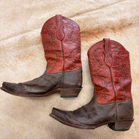 Red And Brown Tony Lama Cowboy Boots Size 10B