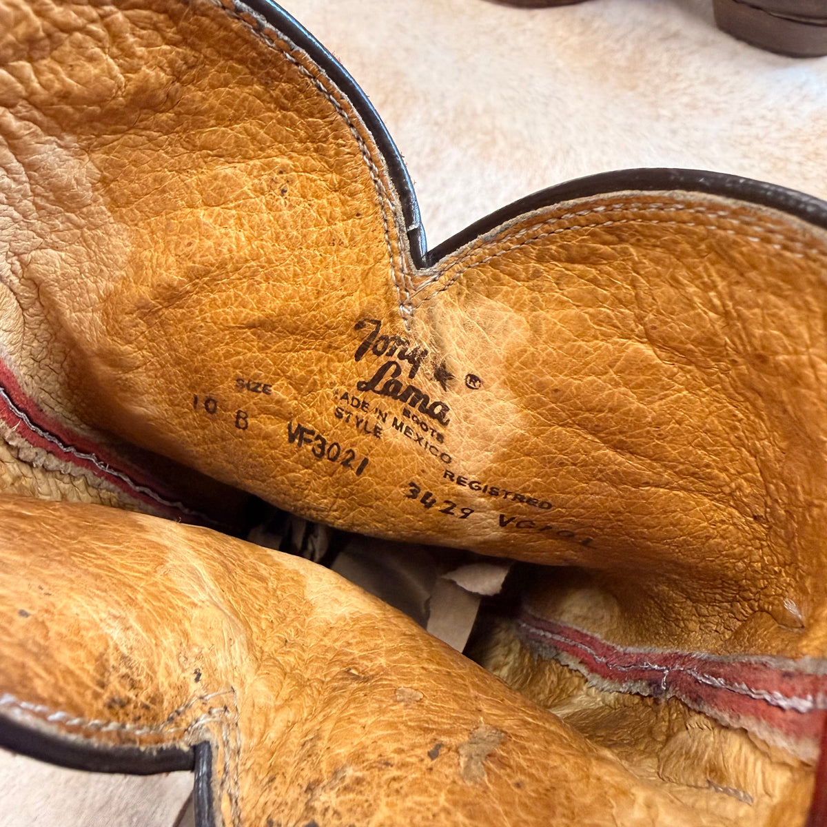 Red And Brown Tony Lama Cowboy Boots Size 10B