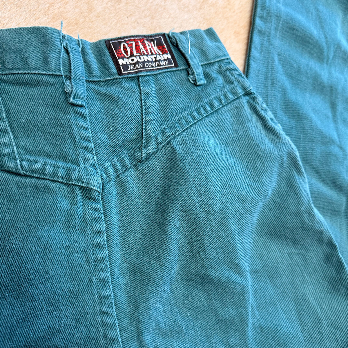 Vintage 1980s High Rise Teal Ozark Mountain Jeans Size 000