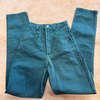 Vintage 1980s High Rise Teal Ozark Mountain Jeans Size 000