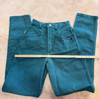 Vintage 1980s High Rise Teal Ozark Mountain Jeans Size 000