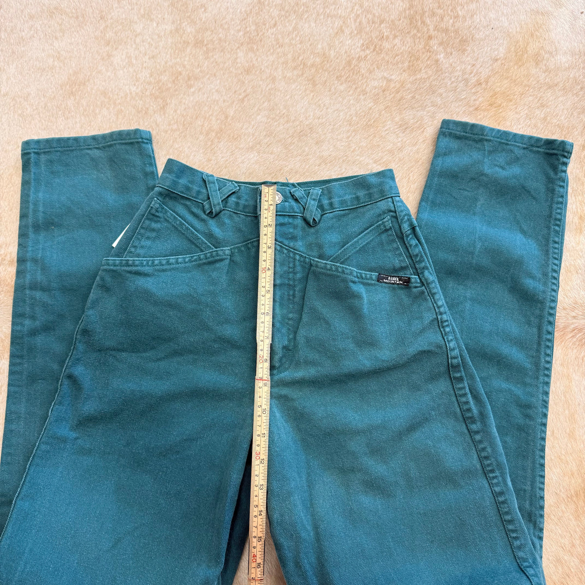 Vintage 1980s High Rise Teal Ozark Mountain Jeans Size 000