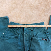 Vintage 1980s High Rise Teal Ozark Mountain Jeans Size 000