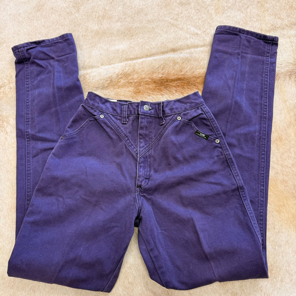 Vintage 1980s High Rise Purple Ozark Mountain Jeans Size 0