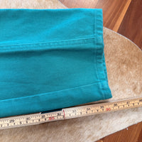 Rare Vintage 1980s Teal Rocky Mountain Button Chap Jeans Size 9