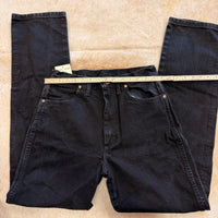 Black High Waisted Wrangler Straight Leg Jeans Size 7