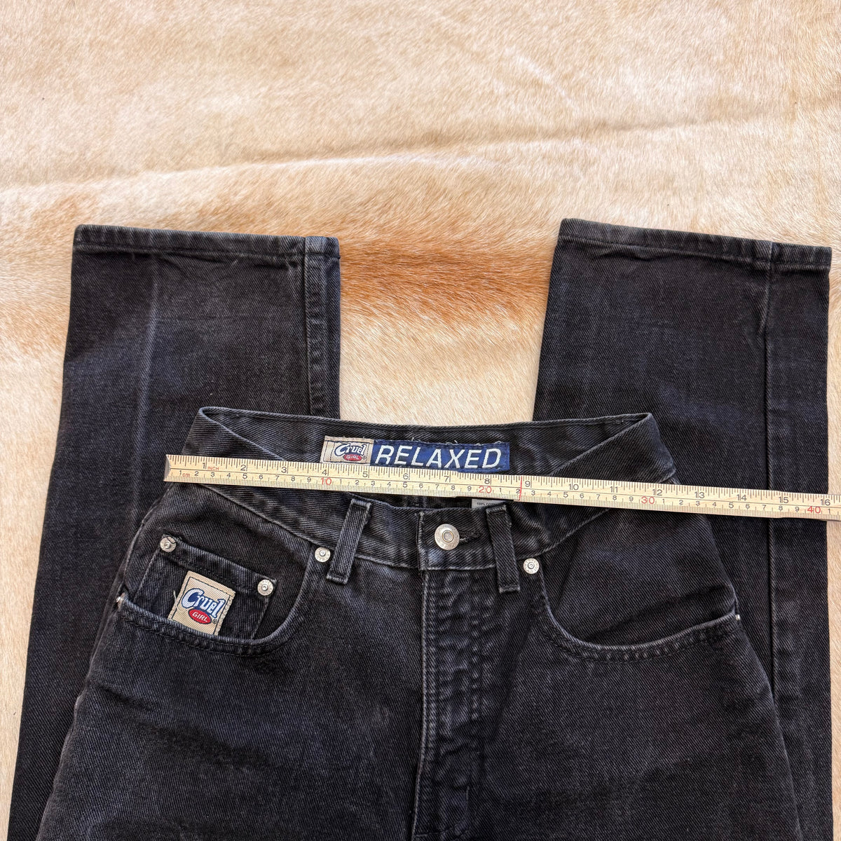 Vintage 1980s Black High Rise Cruel Girl Jeans Size 3