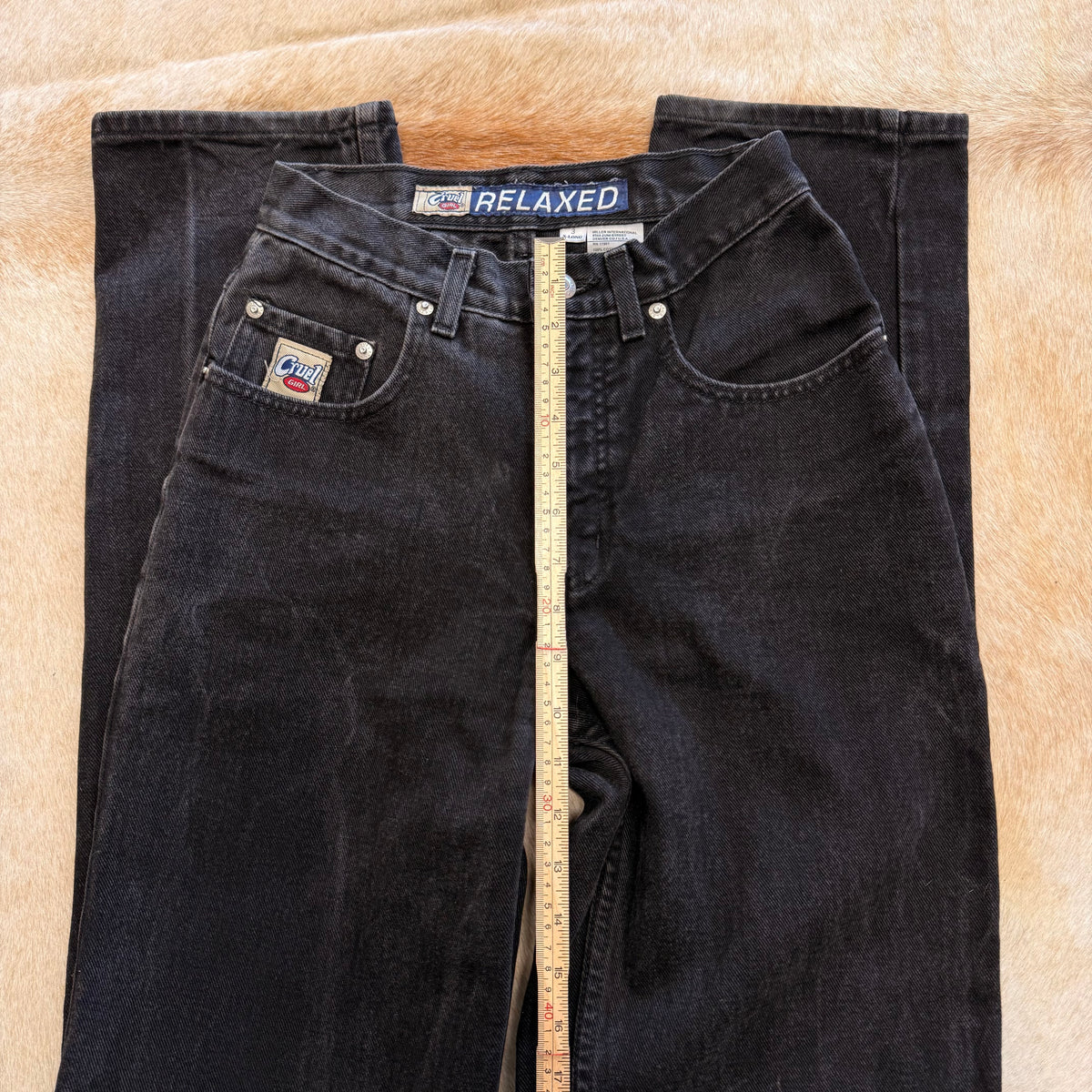 Vintage 1980s Black High Rise Cruel Girl Jeans Size 3