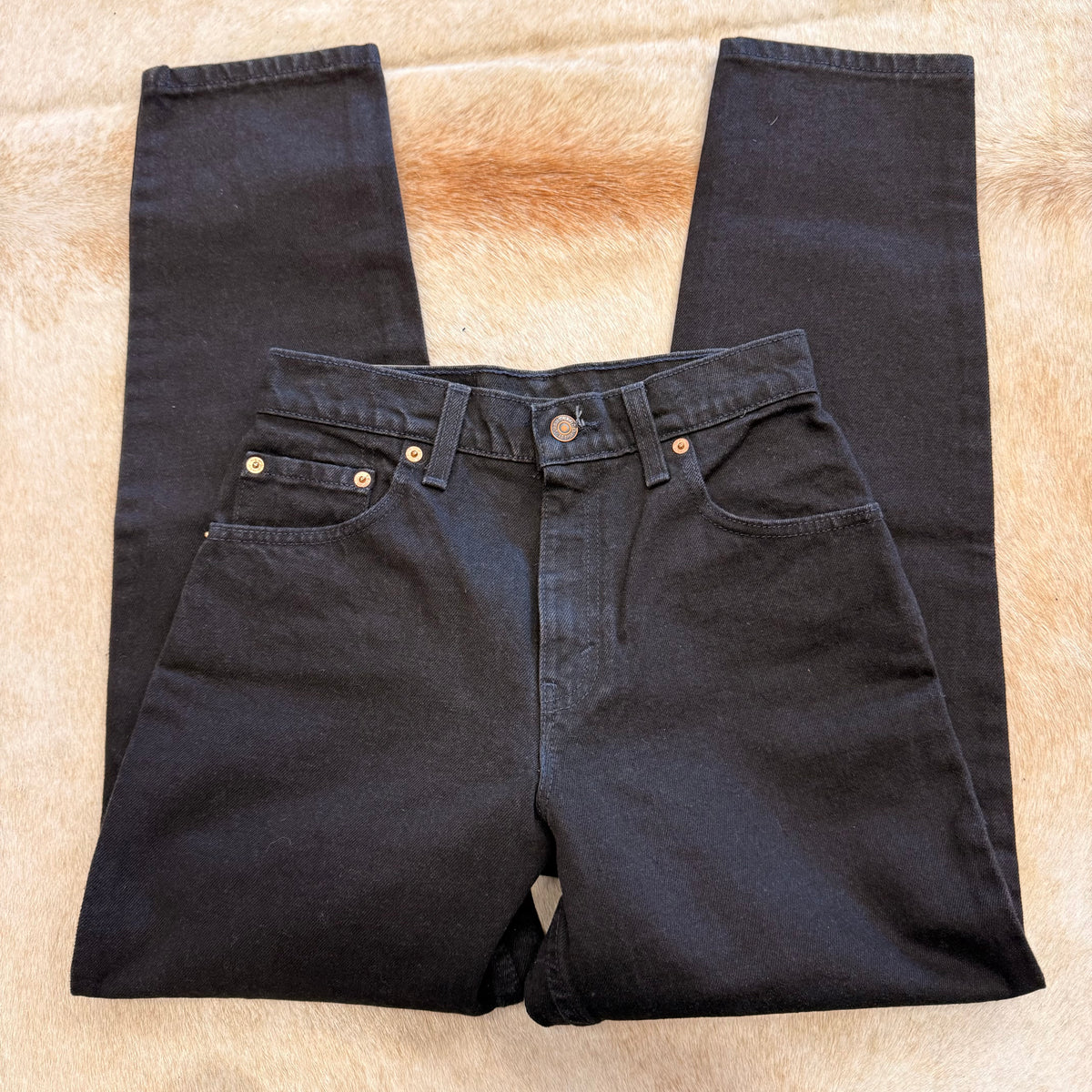 Vintage 1990s High Rise Deadstock Black Levis Jeans Size 4