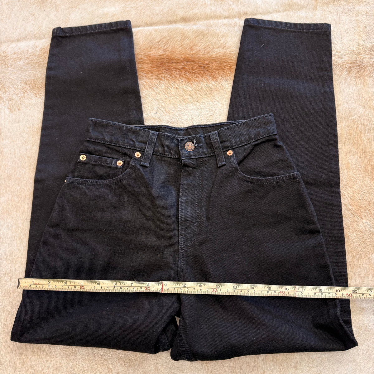 Vintage 1990s High Rise Deadstock Black Levis Jeans Size 4