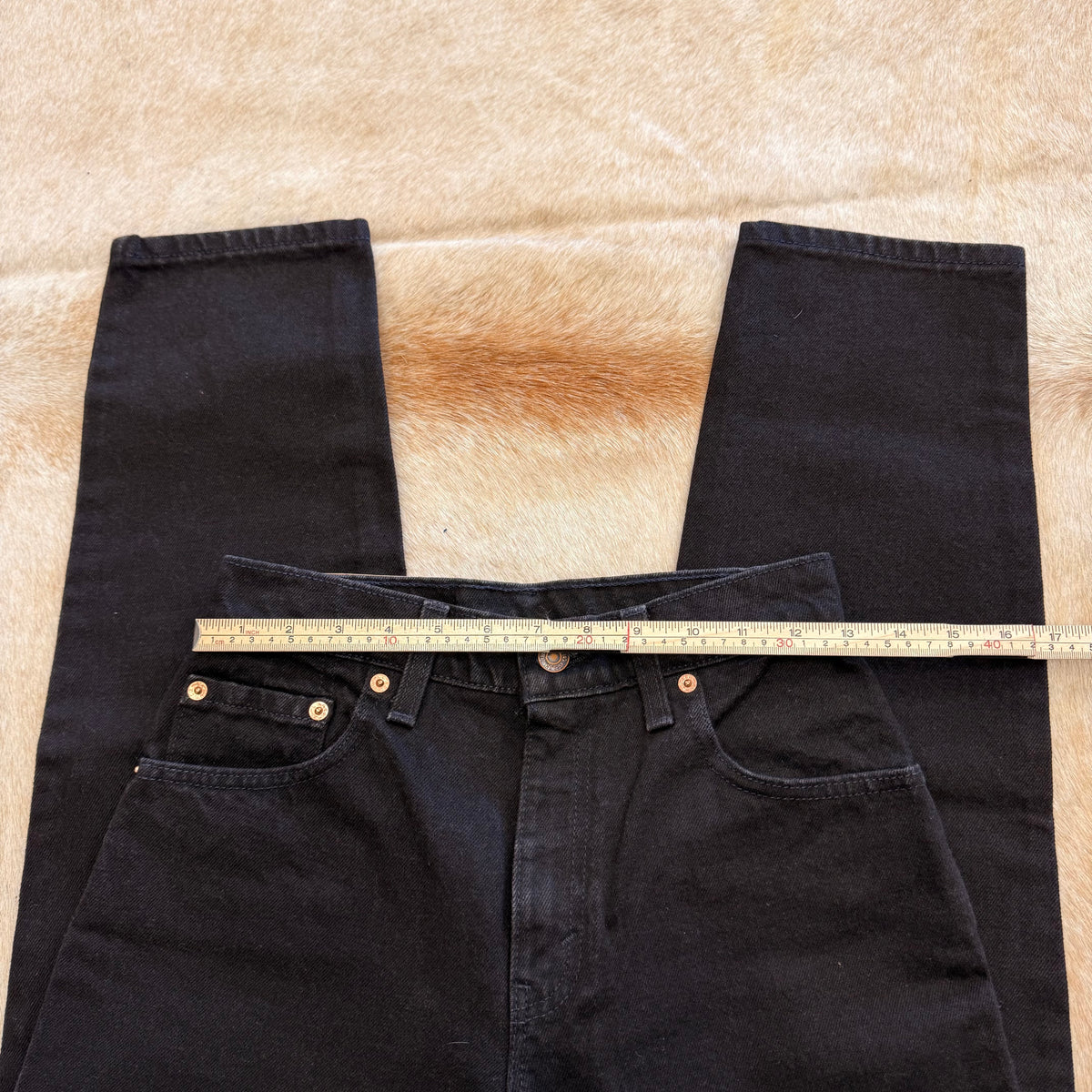 Vintage 1990s High Rise Deadstock Black Levis Jeans Size 4