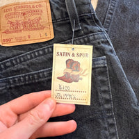 Vintage 1990s High Rise Black Levis Jeans Size 9