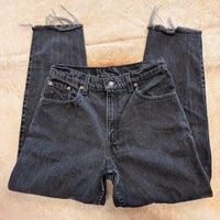 Vintage 1990s High Rise Black Levis Jeans Size 9