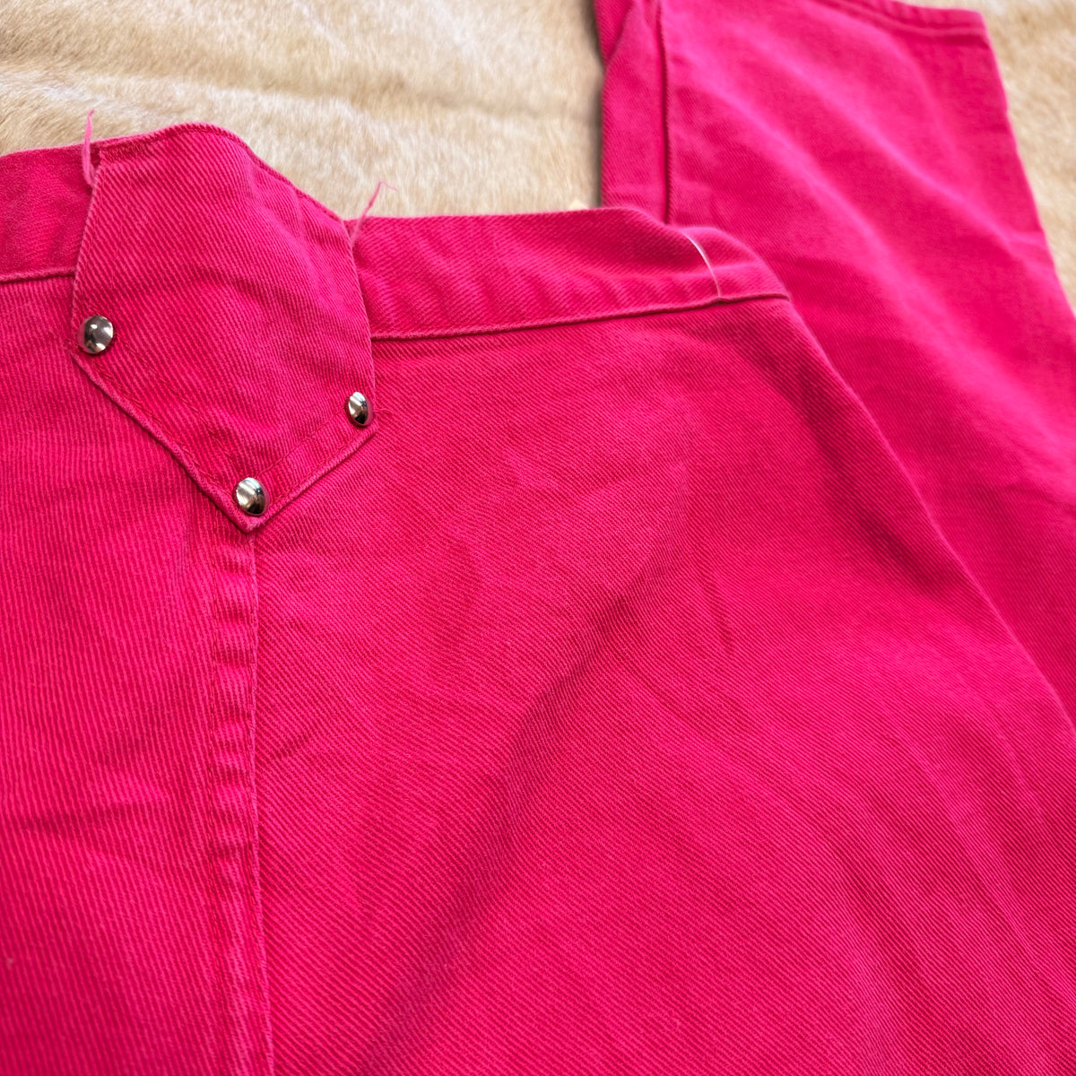 Vintage 1980s High Rise Hot Pink Ozark Mountain Jeans Size 11