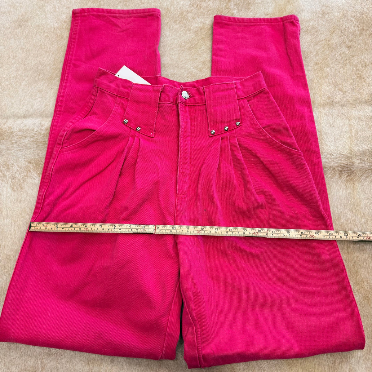 Vintage 1980s High Rise Hot Pink Ozark Mountain Jeans Size 11