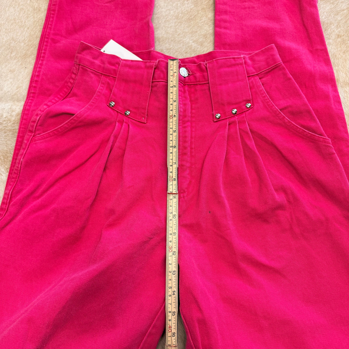 Vintage 1980s High Rise Hot Pink Ozark Mountain Jeans Size 11