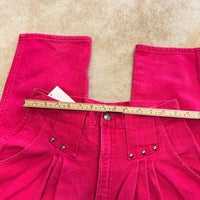 Vintage 1980s High Rise Hot Pink Ozark Mountain Jeans Size 11