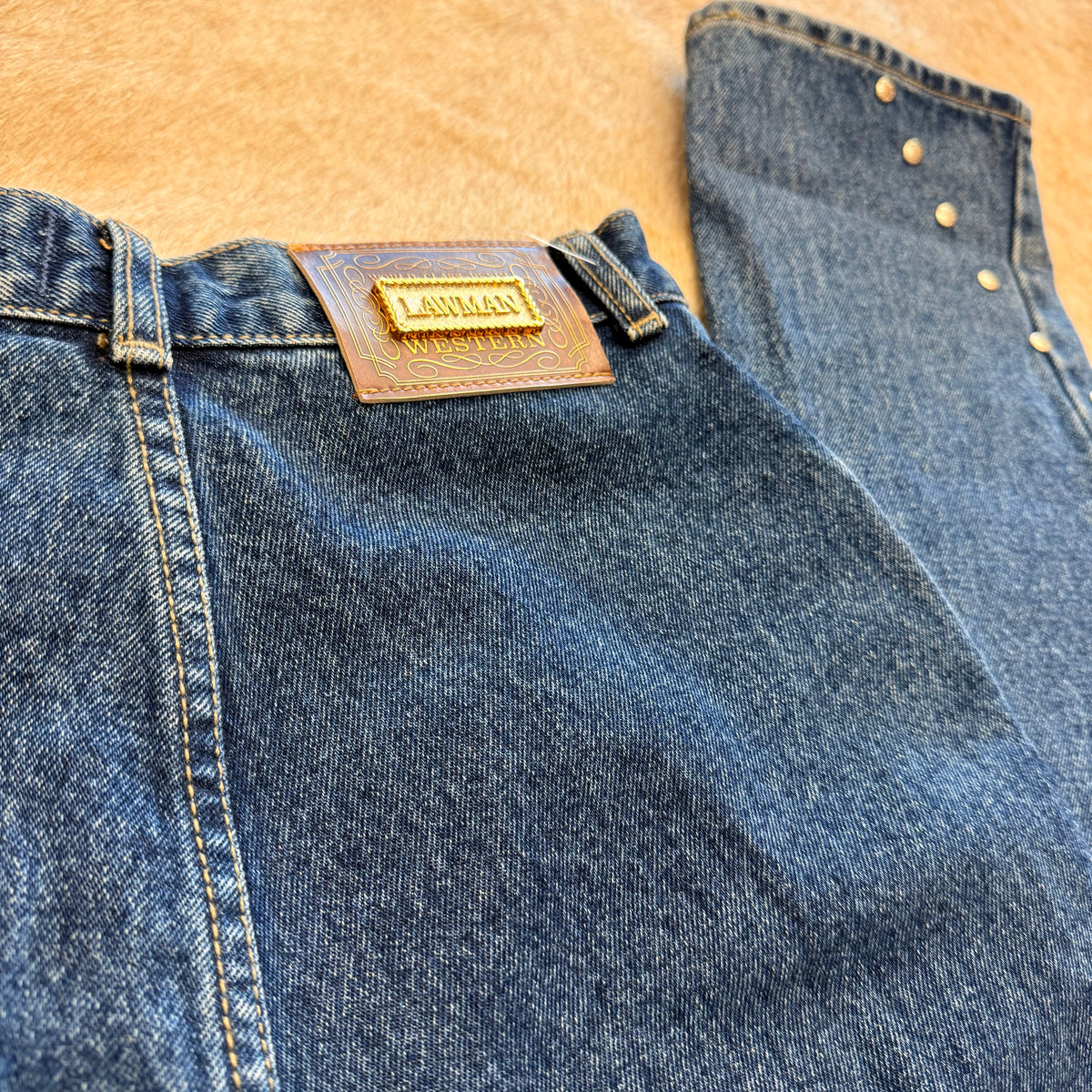 Vintage 1990s Lawman Studded Jeans Size 25