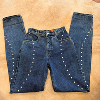 Vintage 1990s Lawman Studded Jeans Size 25