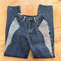 Rare Vintage 1990s Two Toned Western Ethics Jeans Size 27