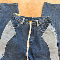 Rare Vintage 1990s Two Toned Western Ethics Jeans Size 27