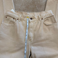 Vintage 1990s Cream Levis Jeans Size 10