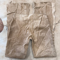 Beige Suede Lace Up Flare Pants Size S