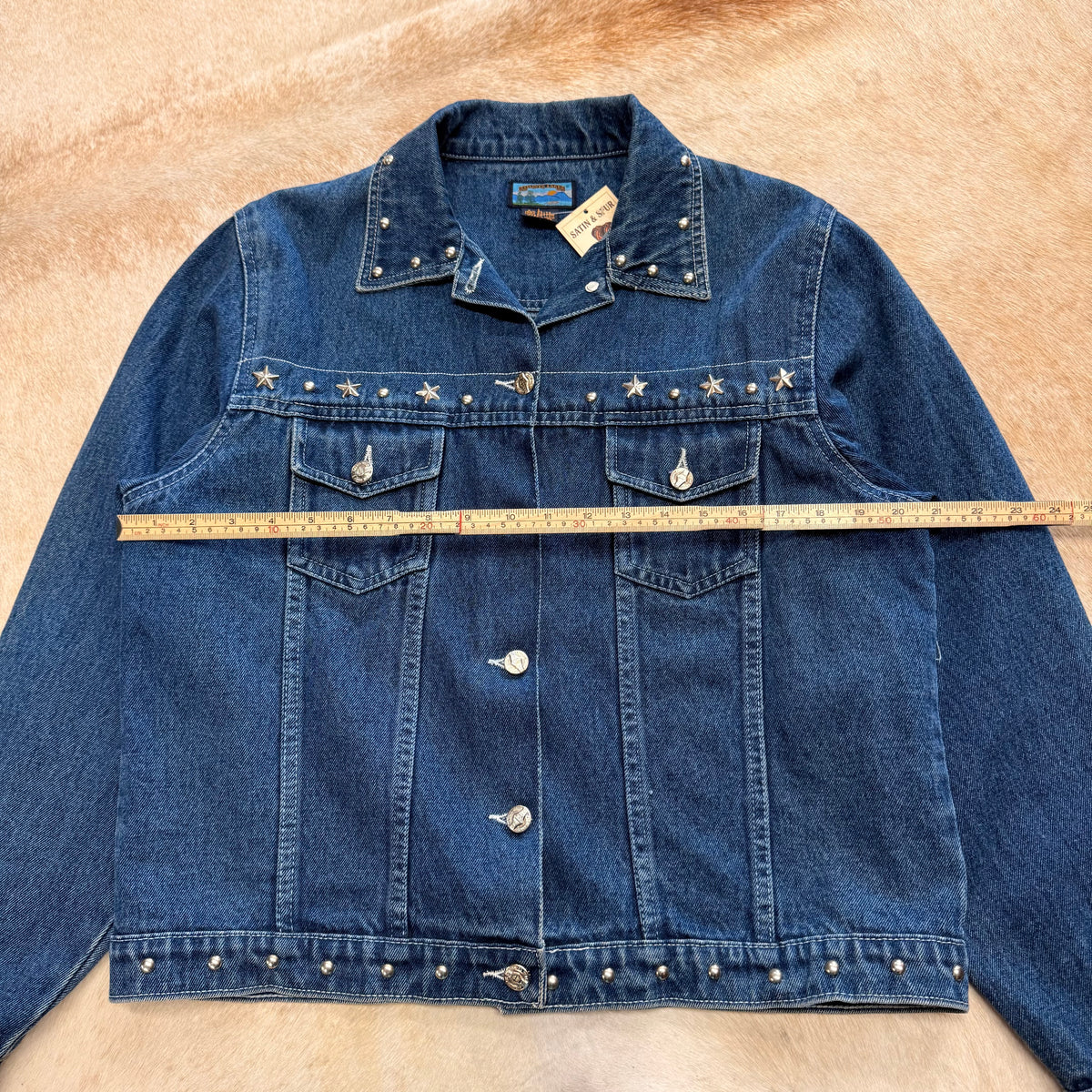 Vintage 1990s Studded Silverlake Denim Jacket Size L