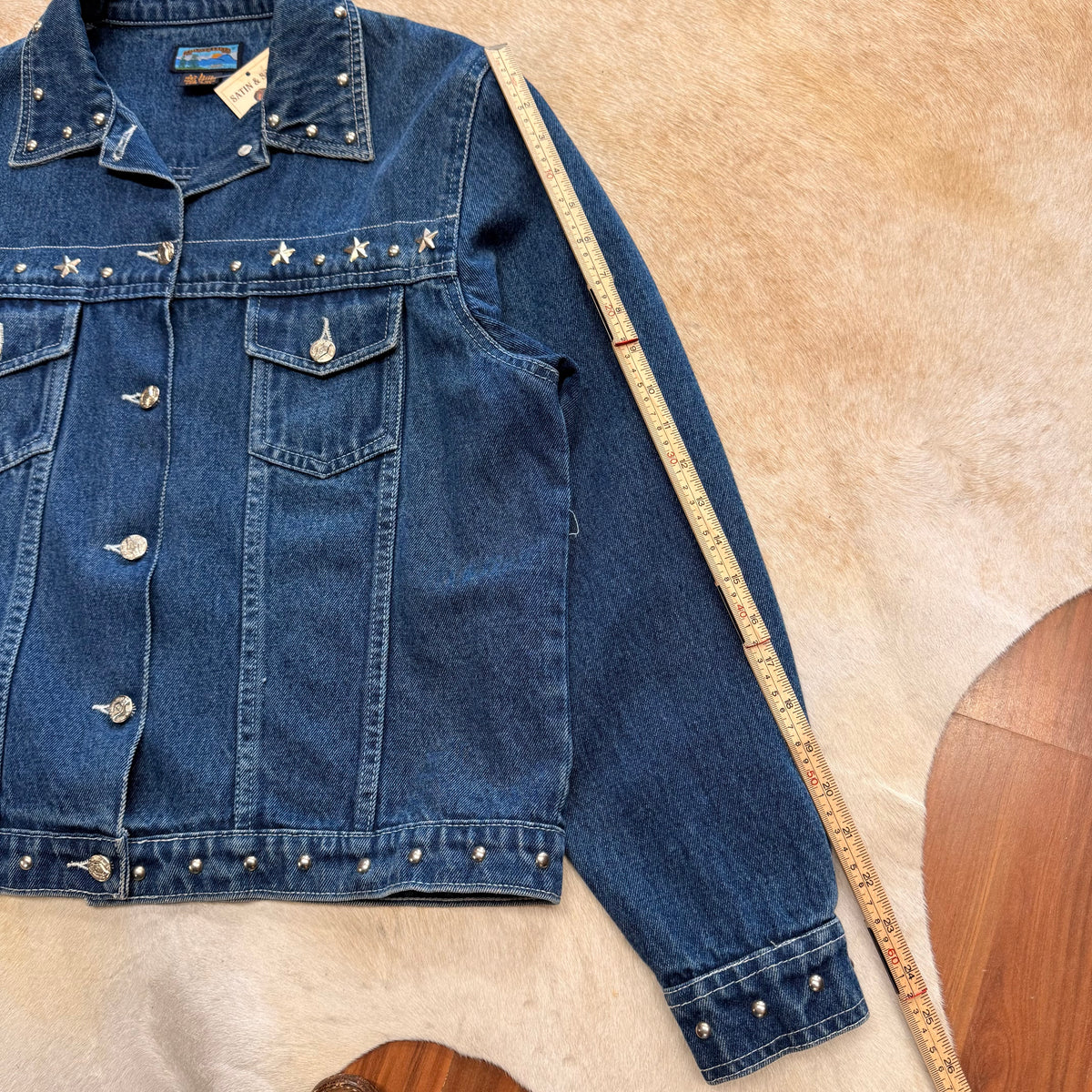 Vintage 1990s Studded Silverlake Denim Jacket Size L