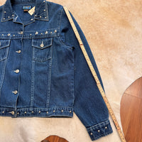 Vintage 1990s Studded Silverlake Denim Jacket Size L