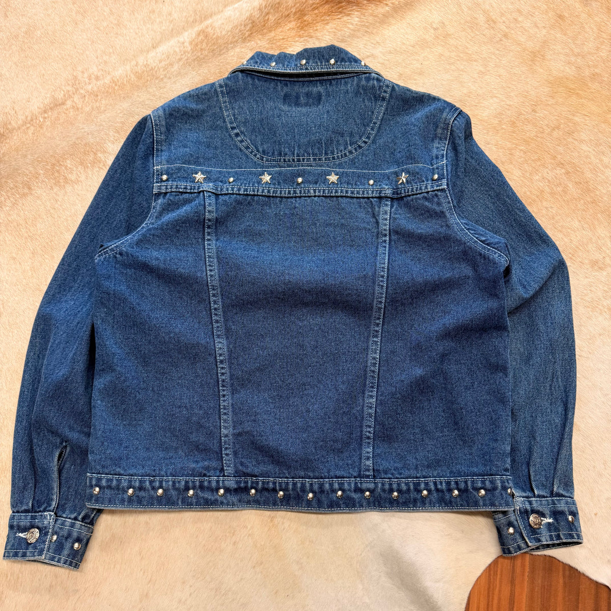 Vintage 1990s Studded Silverlake Denim Jacket Size L
