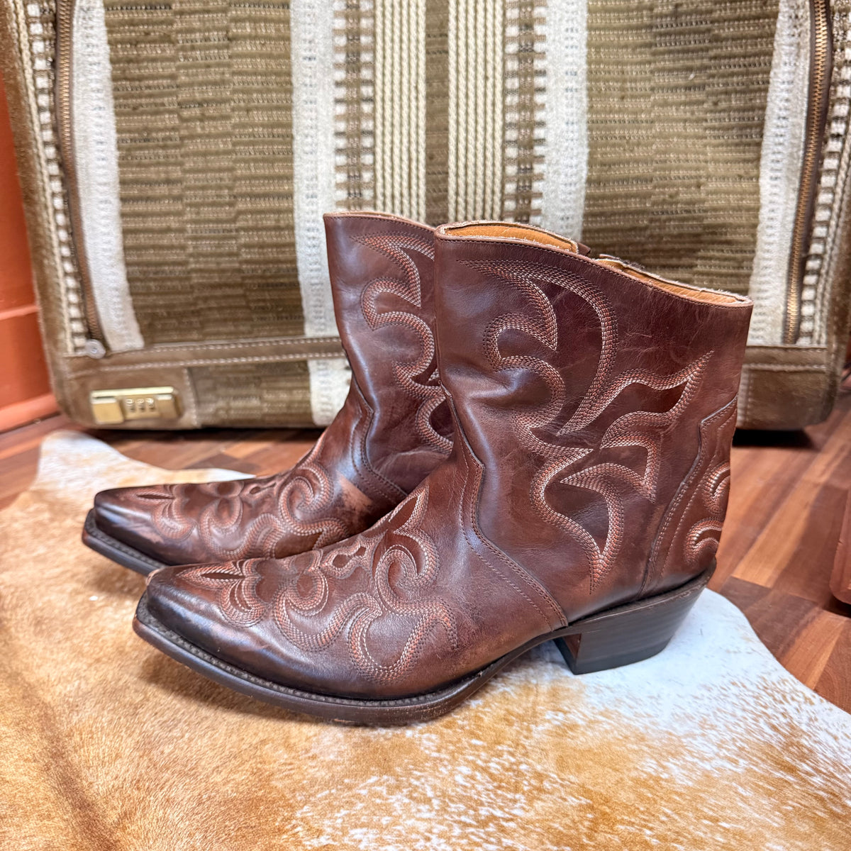 Brown Lucchese Cowboy Boots Size 8