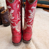 Red Embroidered Circle G Cowboy Boots Size 7