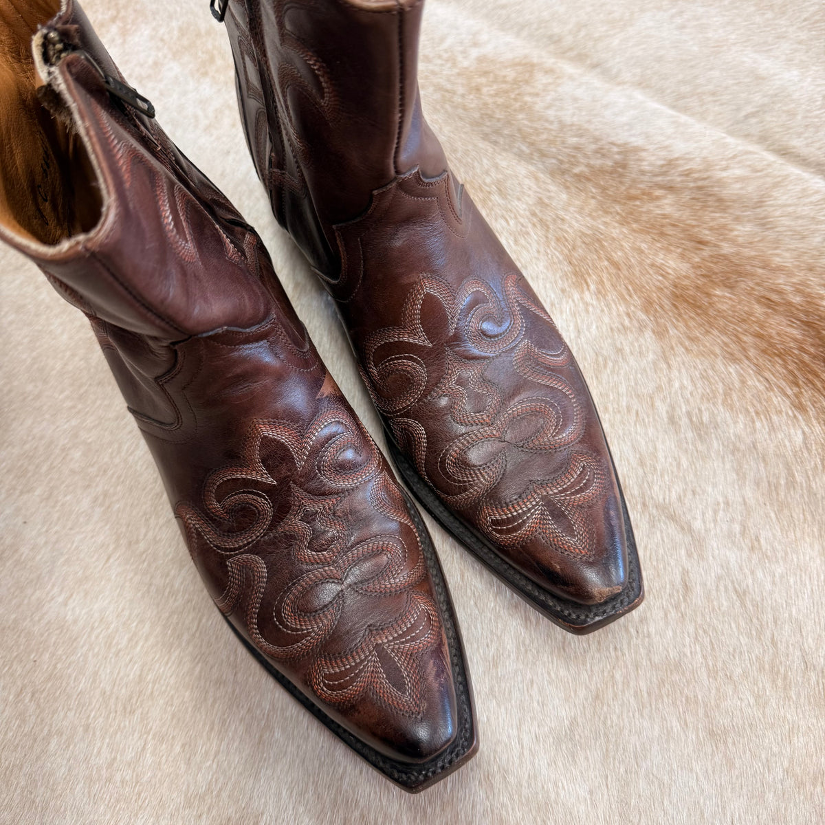 Brown Lucchese Cowboy Boots Size 8