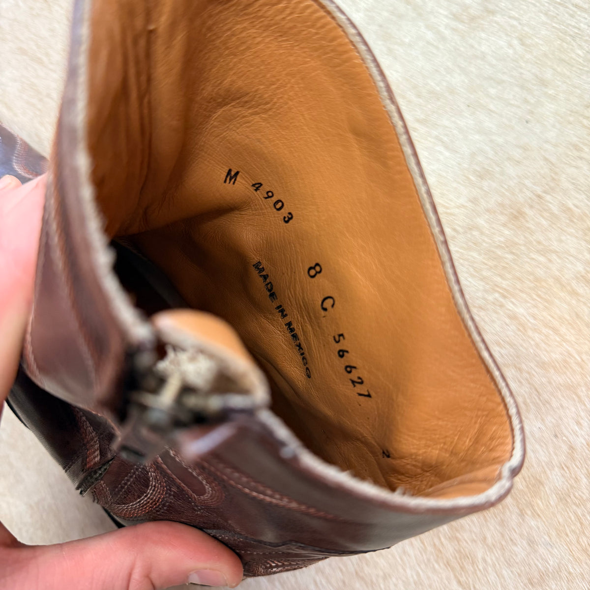 Brown Lucchese Cowboy Boots Size 8