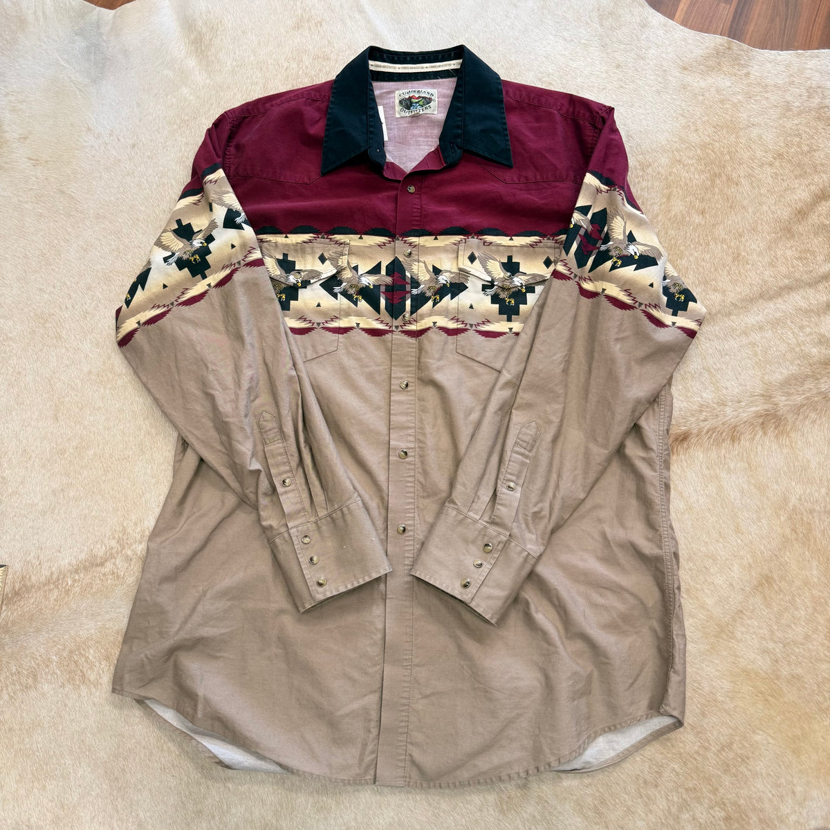 Mens Vintage 1990s Cumberland Outfitters Eagle Shirt Size XXL