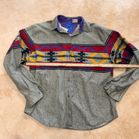 Mens Vintage 1990s Southwestern Print Roper Shirt Size M
