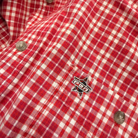 Mens Vintage 1990s PBR Red Plaid Shirt Size M