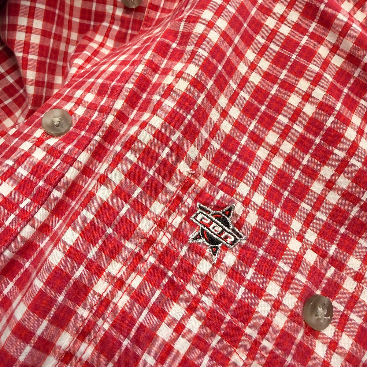 Mens Vintage 1990s PBR Red Plaid Shirt Size M