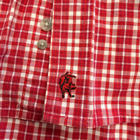 Mens Vintage 1990s PBR Red Plaid Shirt Size M