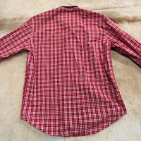 Mens Vintage 1990s PBR Red Plaid Shirt Size M