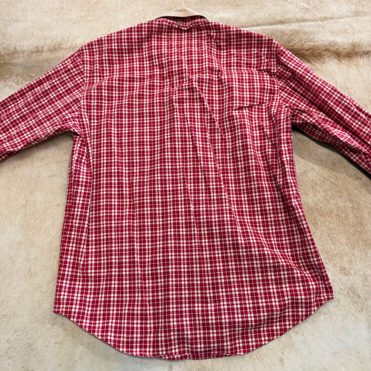 Mens Vintage 1990s PBR Red Plaid Shirt Size M