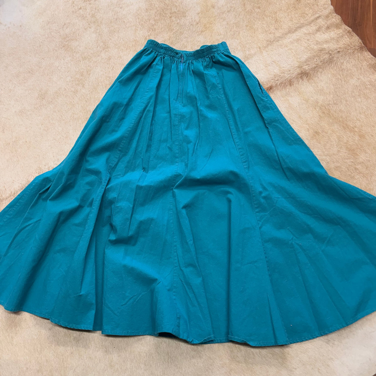 Vintage Authentic Ranchwear 1980s Turquoise Skirt Size XS